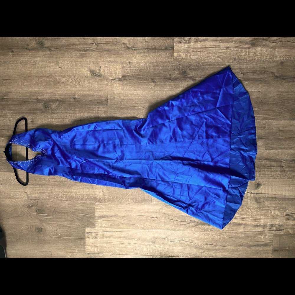 Blue beaded Prom dress